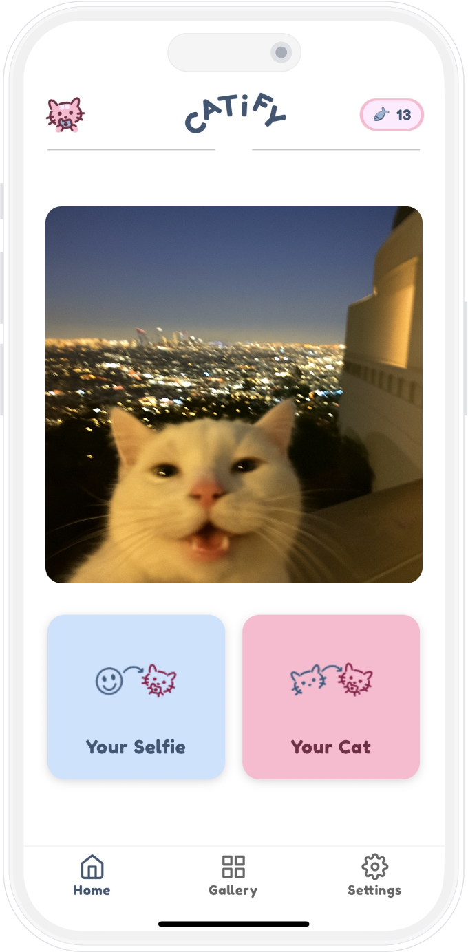 Catified selfie example